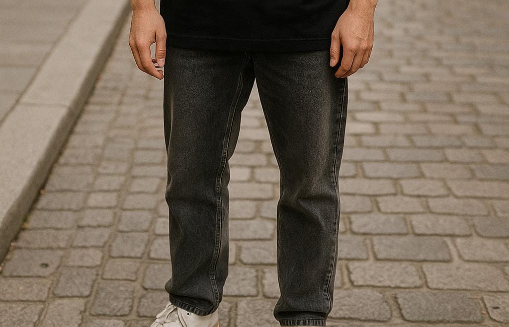 Men's Washed Black Slim Fit Jeans