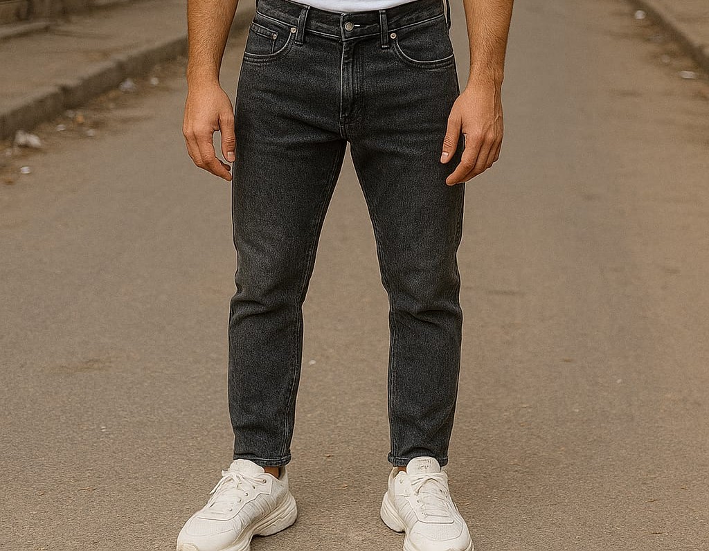 Men's Washed Black Skinny Fit Jeans